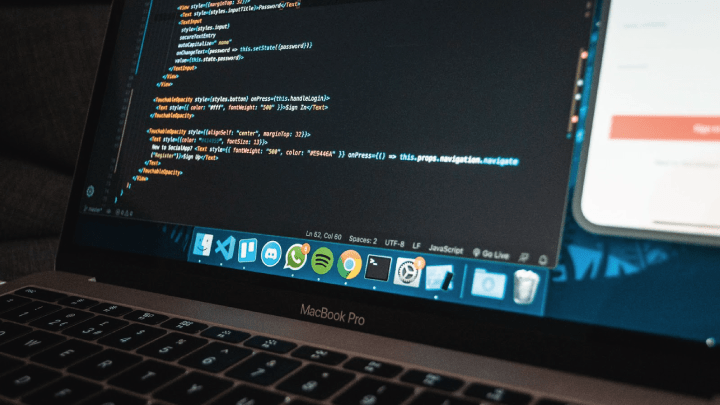 API management - Coding APIs on laptop